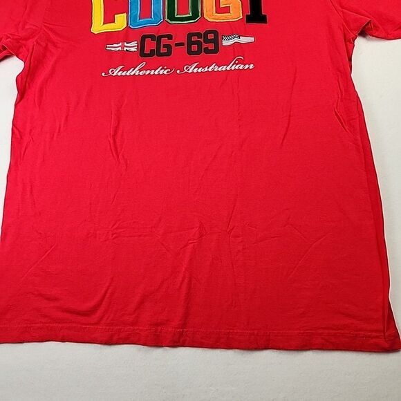 Coogi Shirt Men XXL Red Embroidered Y2K T-shirt Baggy 90’s Spell Out Streetwear - Picture 6 of 11